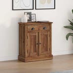 vidaXL Opbergkast met lade Naturel 65 x 30 x 75 cm Massief, Verzenden, Nieuw