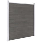 vidaXL Schutting 180x186 cm HKC grijs, Verzenden
