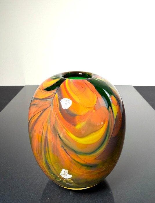 Maxence Parot - Vaas - Unieke vaas met opaline kleuren en, Antiek en Kunst, Kunst | Designobjecten