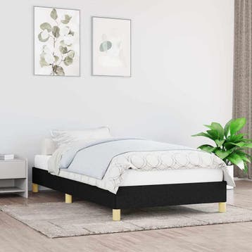 vidaXL Bedframe zonder matras 90x190 cm stof zwart, Verzenden