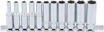 Dopsleutelset zeskant, diep 6,3 mm (1/4) 4 - 13 mm 11-dlg, Verzenden, Nieuw