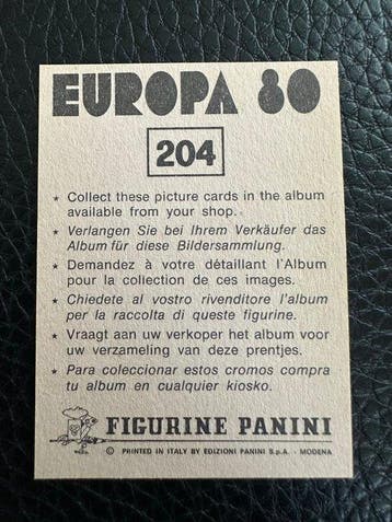 1980 Panini Scudetto panini euro 80 France numero 204 nuovo