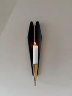 Gösta Ahrneberg - Kaars wandlamp (2) - Hout, Messing