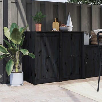 vidaXL Kastdeurtjes voor buitenkeuken MEPPEL  2 st 50x9x82, Verzenden, Nieuw