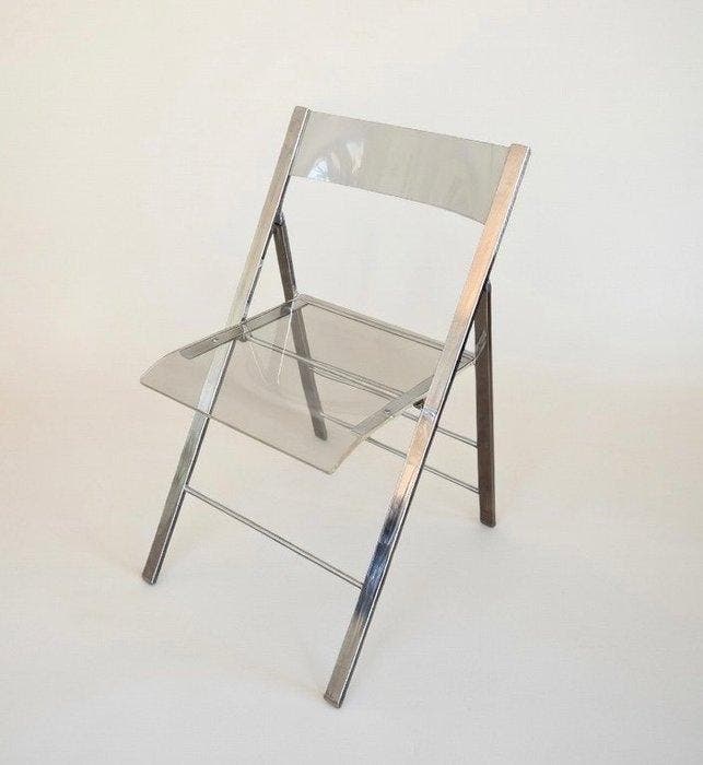 Klapstoel - Acryl - Een set van vier vouwstoelen, Antiek en Kunst, Kunst | Designobjecten