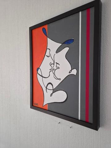 Liesens - You are my baby (Handpainted on white canvas met