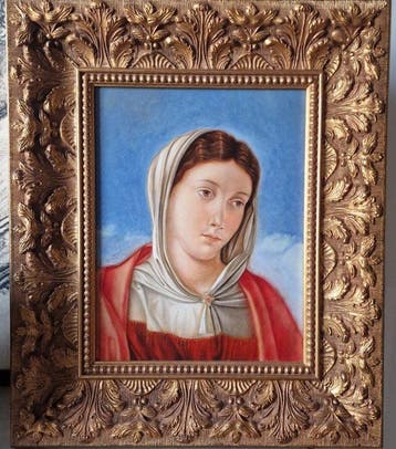 Carlo Esposito (XX) - Madonna, olio su tela, pittura
