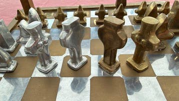 David Marshall - Schaakspel - Messing, Aluminium