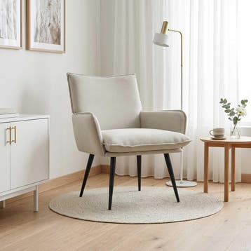 vidaXL Fauteuil Crèmekleurig fluweel, Verzenden, Nieuw