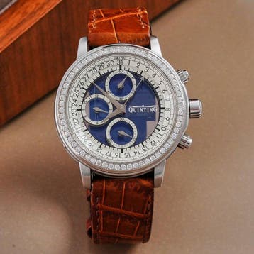 Quinting - Mysterious Chronograph Diamond Bezel - QSL55DD -, Bijoux, Sacs & Beauté, Montres | Hommes