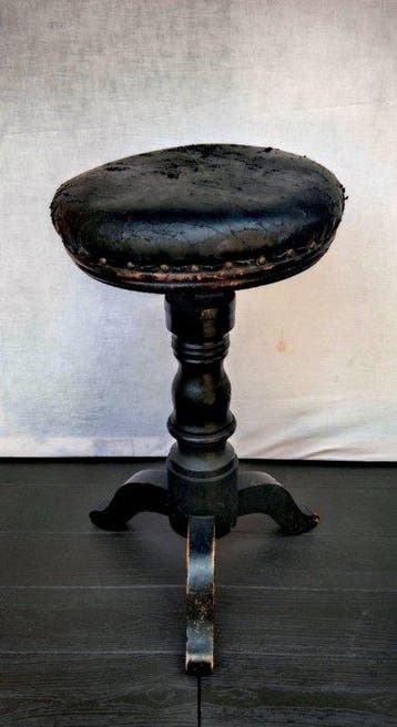 Sgabello pianoforte 1800 - Tabouret - Acajou - Style, Antiek en Kunst
