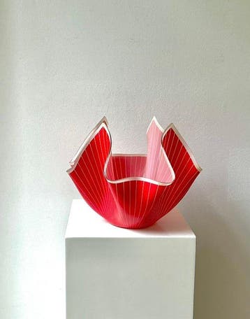 Chance Brothers - Vase - XL - verre dart - Vase à mouchoirs, Antiquités & Art