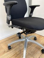 Refurbished Rh Logic 400 - Nieuw Hoogwaardige Zwarte Stof, Verzenden, Zwart, Zo goed als nieuw, Bureaustoel