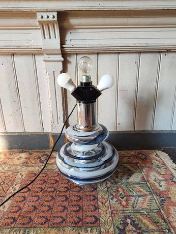 Lampadaire - Verre, Métal, Antiek en Kunst