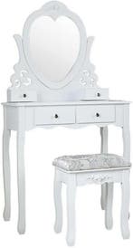 Witte kaptafel + spiegel | Tweede kansje | OP = OP, Huis en Inrichting, Tafels | Kaptafels, Verzenden, Nieuw, 50 tot 100 cm, Hout