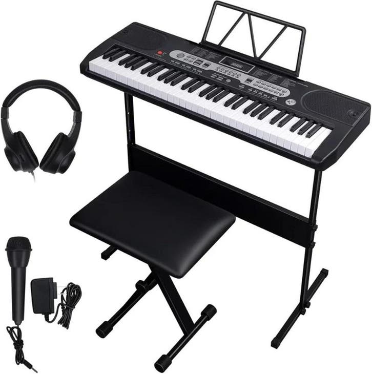 Keyboard - Digitale piano - Piano - 61 toetsen - Zwart - DZD, Musique & Instruments, Claviers, Envoi