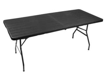 Veiling - Gardlov Opvouwbare tuintafel zwart 180cm, Tuin en Terras, Nieuw