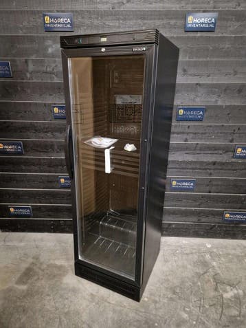 Koelkast | Tefcold | glasdeur | zwart | CEV425 | horeca, Nieuw in verpakking, Koelen en Vriezen