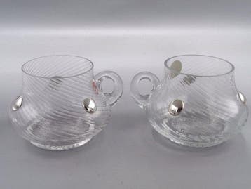 PG-MIANI Argenteria - Beker (2) - .925 zilver - Geblazen