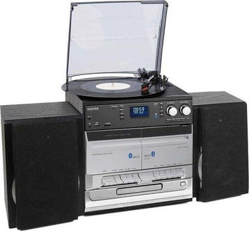 2dekans | Denver Retro Platenspeler met Speakers - DAB Radio, Audio, Tv en Foto, Ophalen of Verzenden, Nieuw