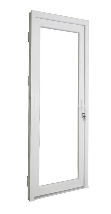 Deur wit volledig glas Premium b98 x h215 cm R., 80 tot 100 cm, 215 cm of meer, Nieuw, Ophalen of Verzenden