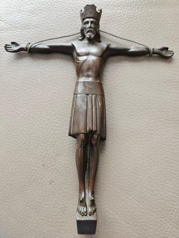 Kruis - Brons - 20th century - Corpus Christi - 21 cm, Antiek en Kunst