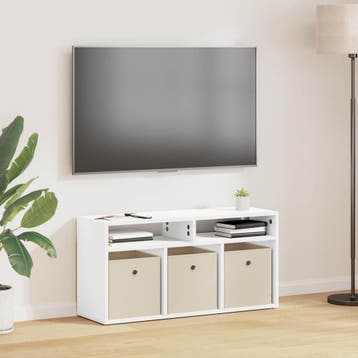 vidaXL Laagkast met lade Wit 87 x 27,5 x 43 cm, Huis en Inrichting, Verzenden, Nieuw