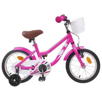 vidaXL Kinderfiets 16 Inch voor 4-6 jaar oud Donkerroze, Fietsen en Brommers, Verzenden, Nieuw