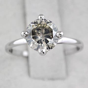 Ring - 14 karaat Witgoud - 1.15ct. tw. Diamant (Natuurlijk