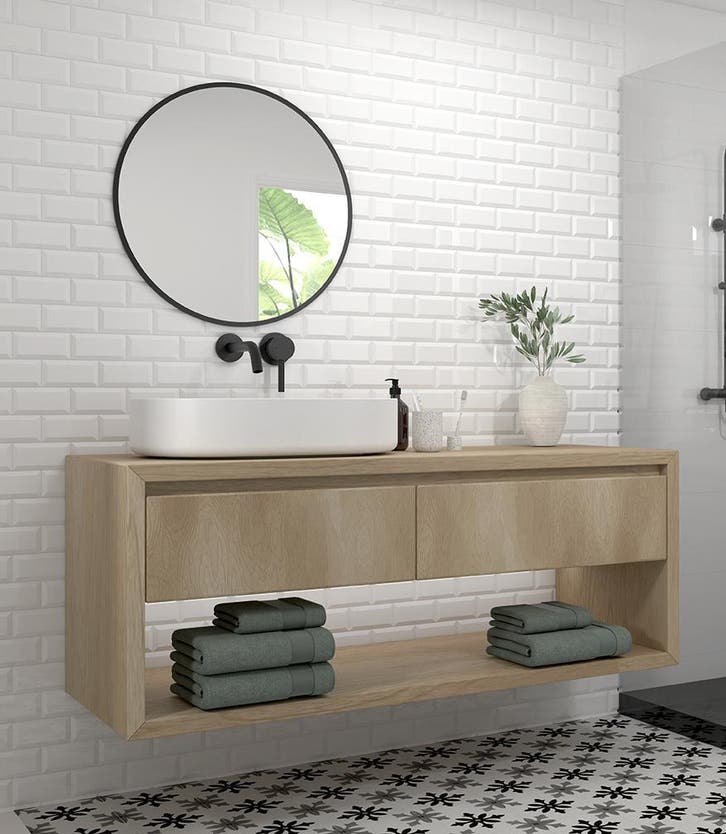 Wandtegel Terre Agostino Sub Blanco Wit Metro Glans 7,5x15, Bricolage & Construction, Dalles & Carrelages, Enlèvement ou Envoi