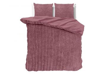 Rib Teddy Oud Roze - 140 x 200/220, Nieuw