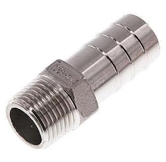 R 2'' Buitendraad x 50mm RVS Slangpilaar 16 Bar, Verzenden