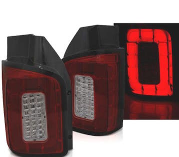 Feux Arrière Pour Volkswagen Vw T6 15-19 Led Bar Rouge Fumé, Verzenden