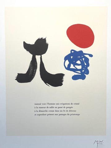 Joan Miro (1893-1983) - Parler Seul - Lithographic licensed