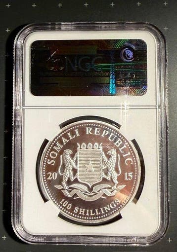 Somalie. 100 Shilling 2015 Africa, Wildlife, Elephant, Early