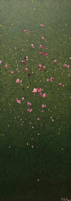 Parfen.D XXL - Pink Poppies, Deep Green, Antiek en Kunst, Kunst | Schilderijen | Modern