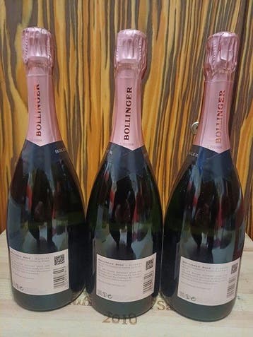 Bollinger, Rosé - Champagne Rosé, Brut - 3 Flessen (0.75, Nieuw