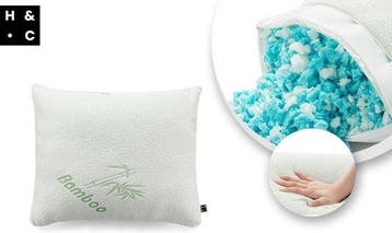 2dekans | H&C Bamboo Memory Foam Hoofdkussen -, Huis en Inrichting, Ophalen of Verzenden, Nieuw