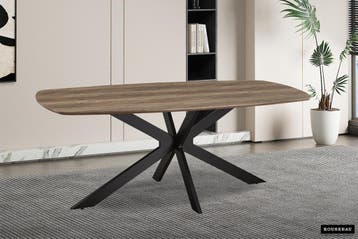 Aziz eettafel Deens ovaal, kleur mango (nieuw, outlet), Huis en Inrichting, Tafels | Eettafels, Nieuw, Overige materialen
