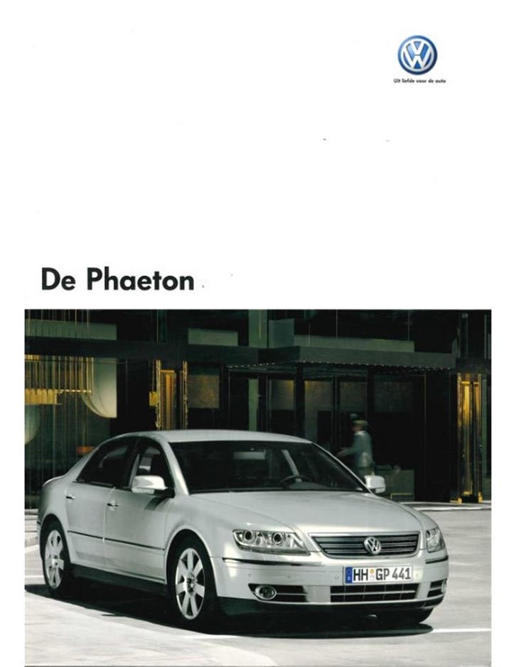 2005 VOLKSWAGEN PHAETON BROCHURE NEDERLANDS, Boeken, Auto's | Folders en Tijdschriften