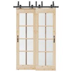 vidaXL Doos met onderdelen voor schuifdeur 152,5 cm staal, Doe-het-zelf en Bouw, Hang- en Sluitwerk, Verzenden, Nieuw