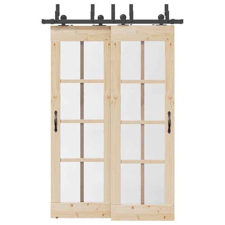 vidaXL Doos met onderdelen voor schuifdeur 152,5 cm staal, Doe-het-zelf en Bouw, Hang- en Sluitwerk, Nieuw, Verzenden