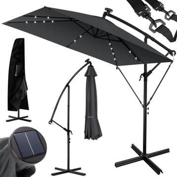 Zweefparasol - Tuinparasol - Parasol 250 cm - Met voet - Met, Tuin en Terras, Verzenden, Nieuw