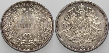1 Mark 1883 A Kleinmunten-kaiserreich Kleiner Adler, Verzenden, België