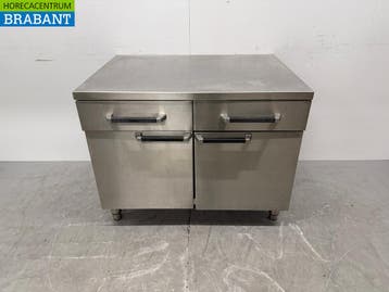 RVS Werkkast Kast 2 klapdeuren en 2 laden 105 cm Horeca, Ophalen of Verzenden, Nieuw in verpakking