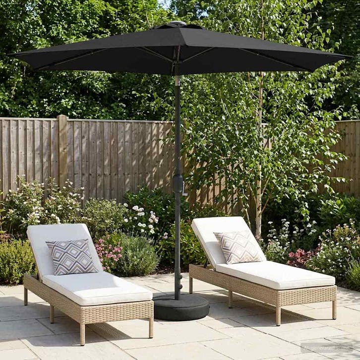 vidaXL Tuinhaard met LED-verlichting en basis 270 x 270 cm, Tuin en Terras, Parasols, Nieuw, Verzenden