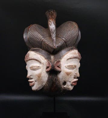 Subliem - dubbelzijdig masker - Punu - Gabon (Zonder