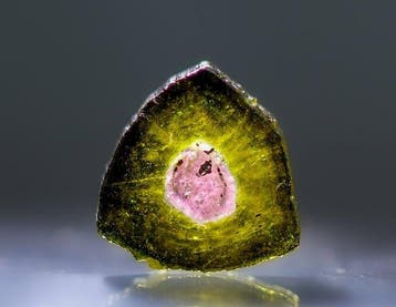 Unieke meervoudig gelaagde watermeloen-tourmalijn • 1,50 ct
