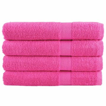 vidaXL Saunadoeken SOLUND 4 st 600 g/m² 80x200 cm roze, Verzenden, Nieuw