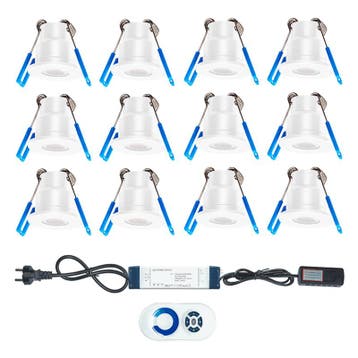 LED Veranda Spots Complete set - 12 Stuks - Warm Wit 2700K, Verzenden
